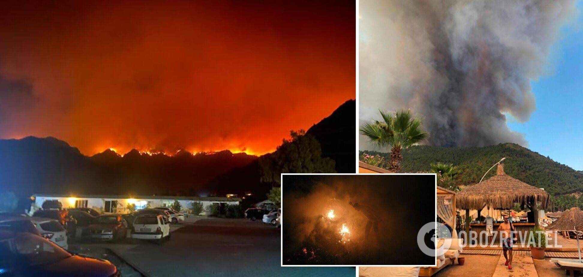 У Туреччині через масштабні пожежі евакуювали туристів: дерева перетворювалися на попіл, згоріли будинки. Фото і відео