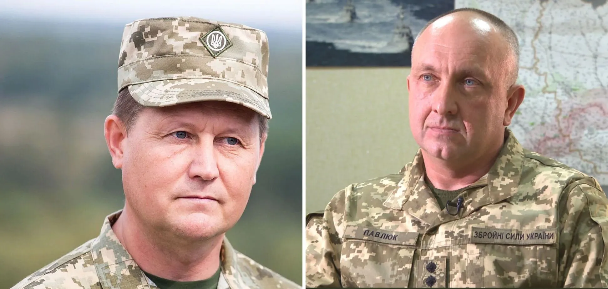 Командувач ООС Едуард Москальов (зліва) та голова ОВЦА Київщини (справа) Олександр Павлюк.